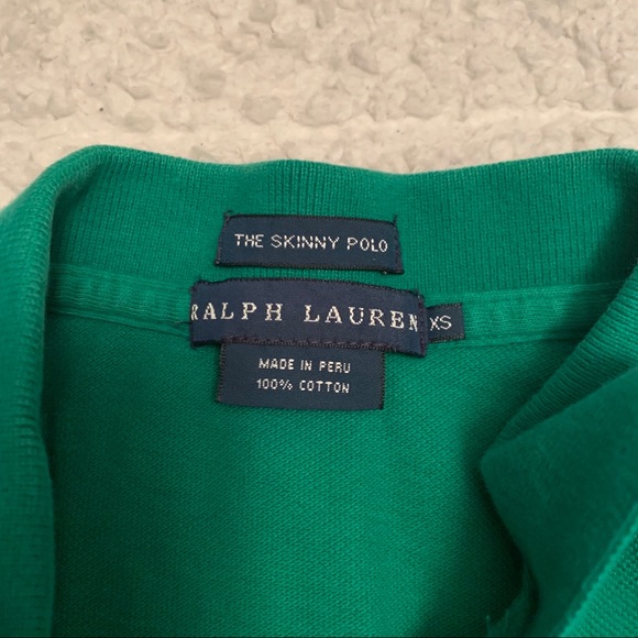 Ralph Lauren Women’s Green the Skinny Polo Size XS - Picture 2 of 4